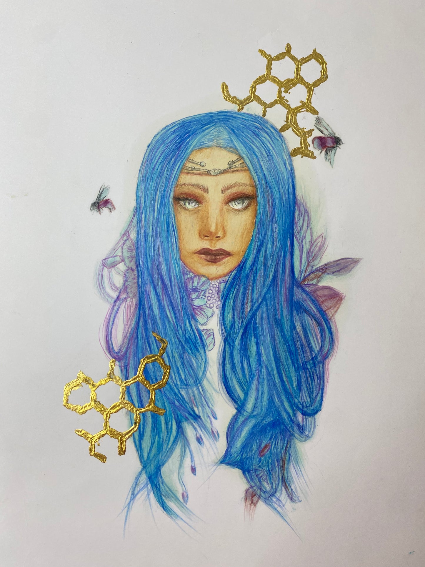 Colored pencil drawing „Fairy Bena“