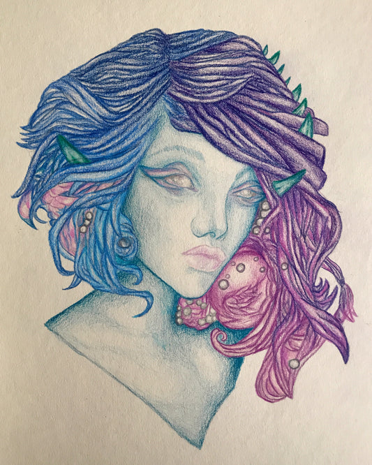 Colored pencil drawing „Fairy Siva“