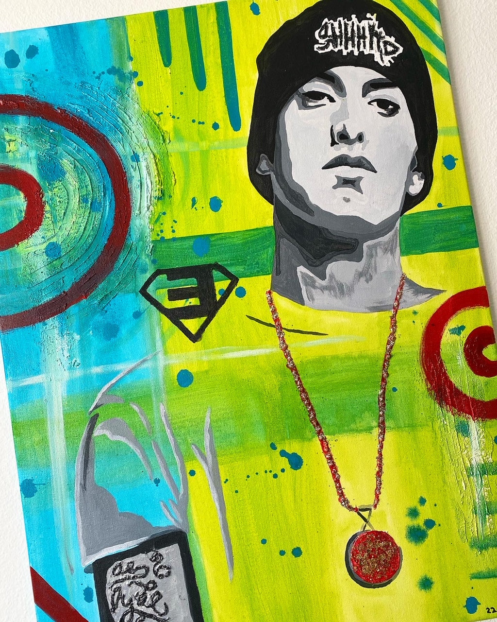 Acrylic Painting on Canvas "EMINEM"