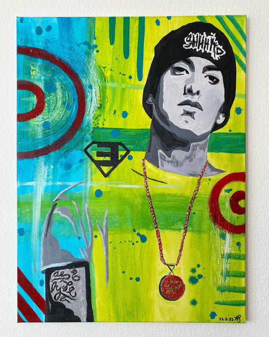 Acrylic Painting on Canvas "EMINEM"