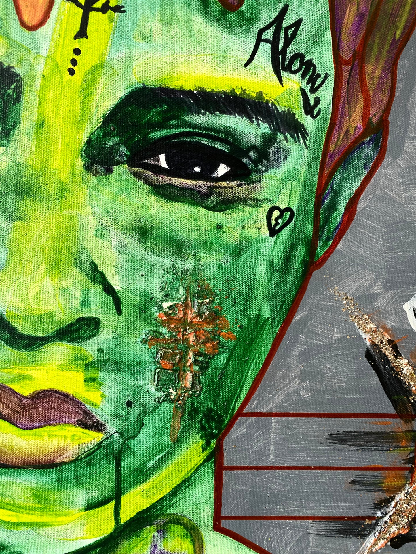 Acrylic Painting on Canvas "XXXTENTACION"