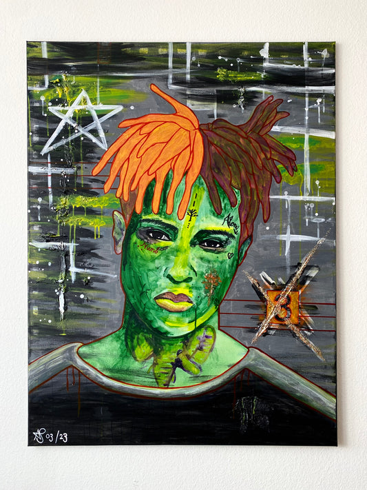 Acrylic Painting on Canvas "XXXTENTACION"