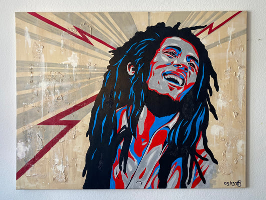 Acrylic Painting on Canvas "BOB MARLEY"