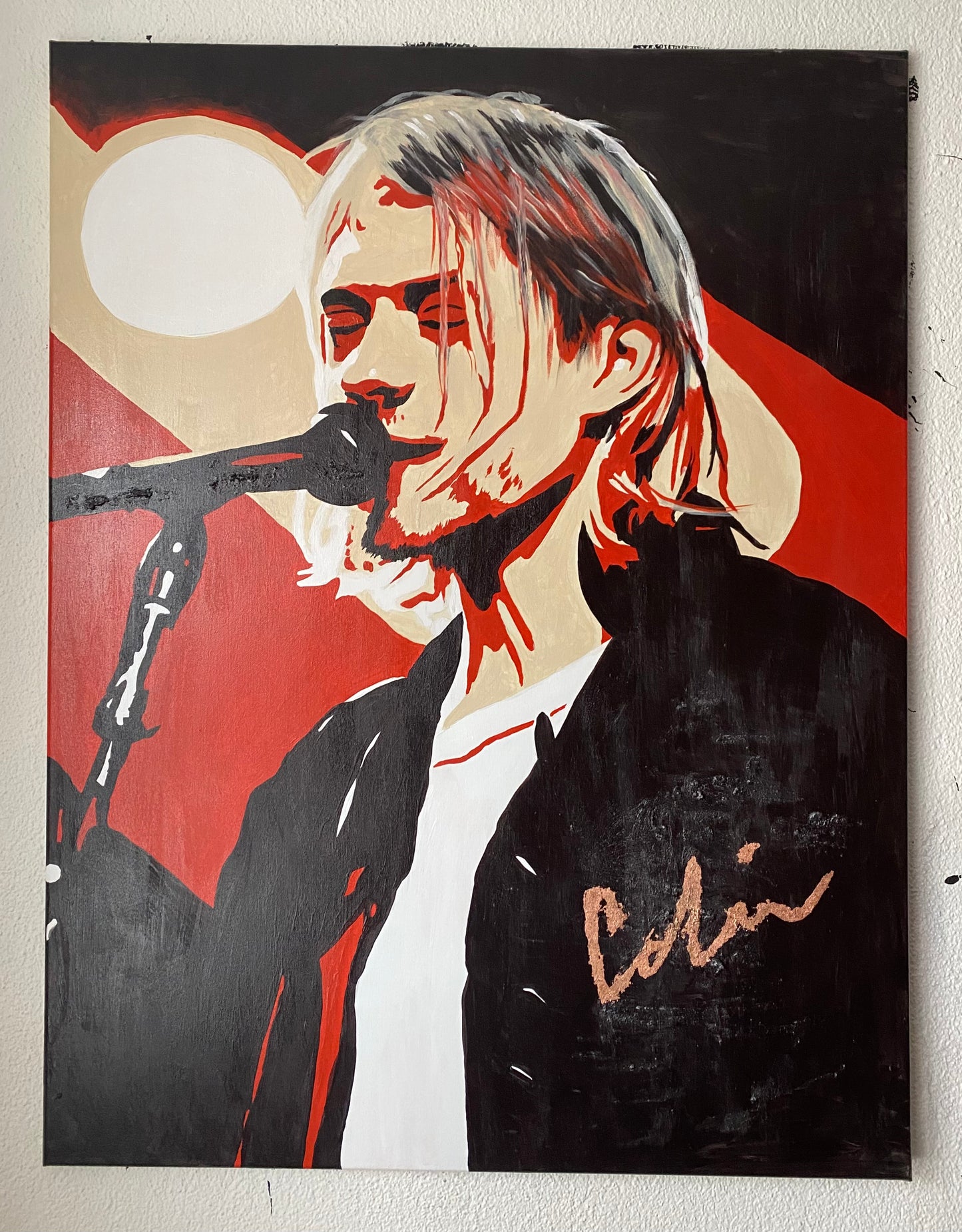 Acrylic Painting on Canvas "KURT COBAIN"