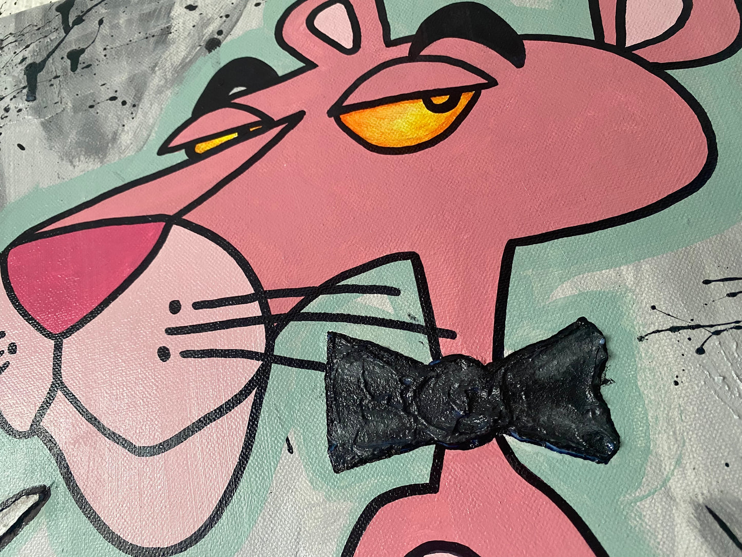 Acrylic Painting on Canvas "PINK PANTHER"