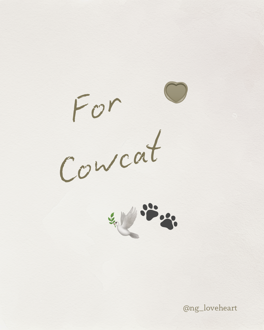 Fine Pencil Drawing „Cow Cat“