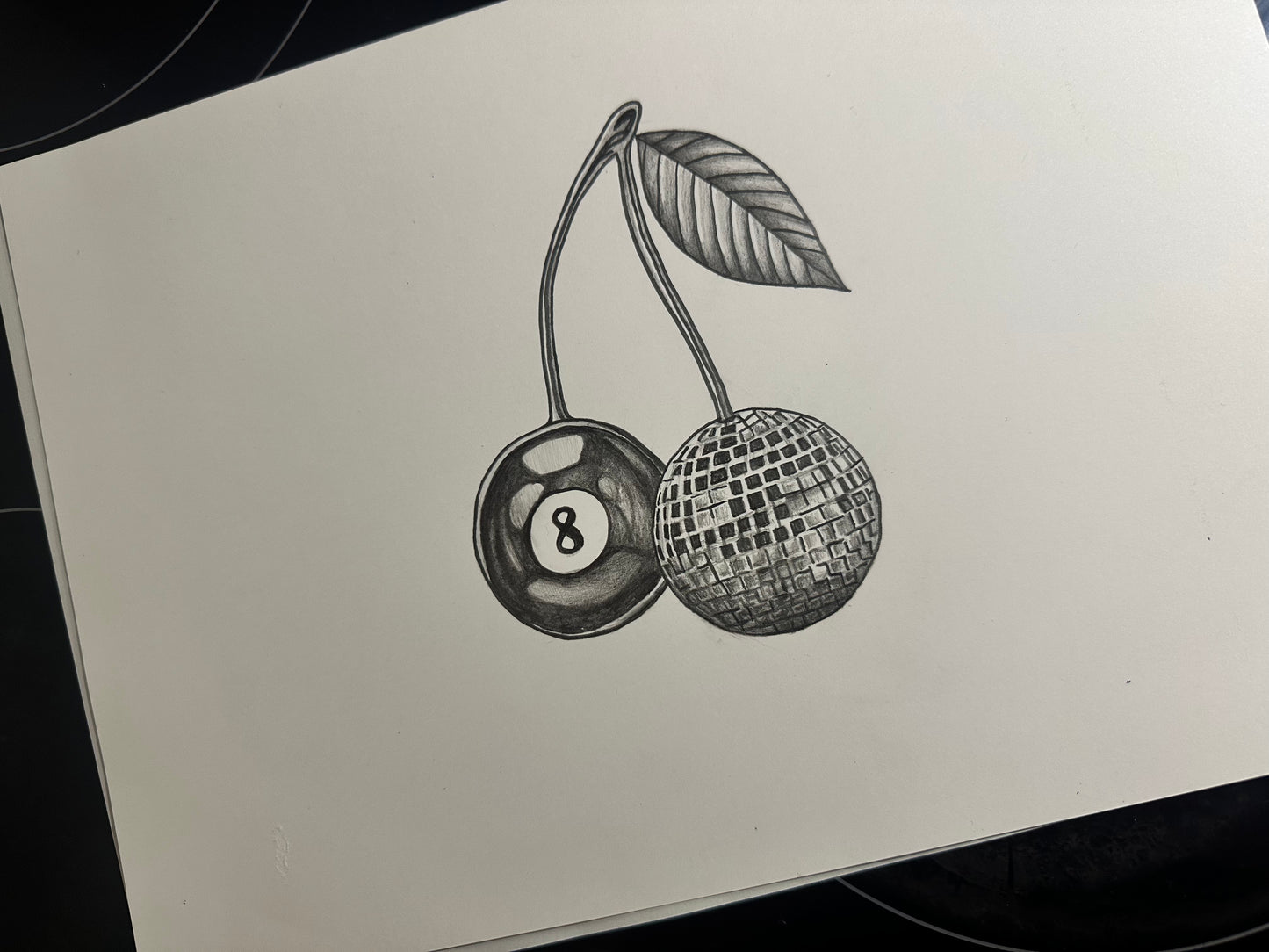 Pencil drawing “8 Ball“