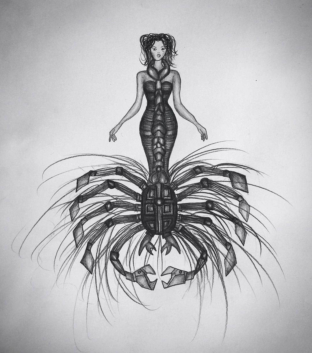 Pencil drawing “Scorpio Lady“