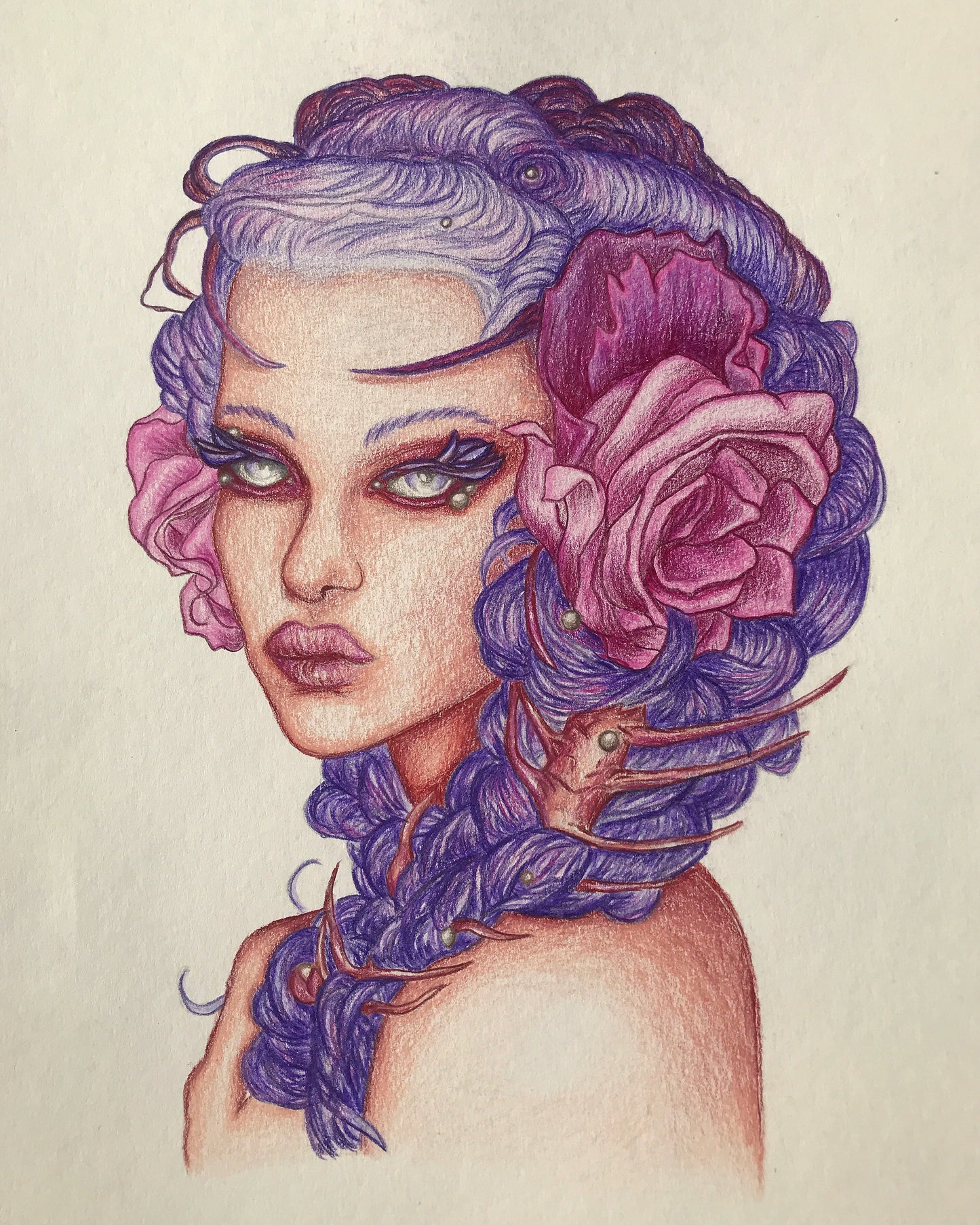 Colored pencil drawing „Fairy Luna“