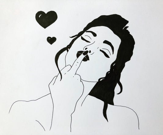 Pen drawing „Love You“