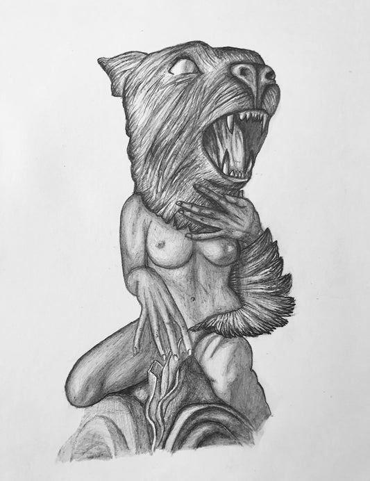 Pencil drawing „Nympho“