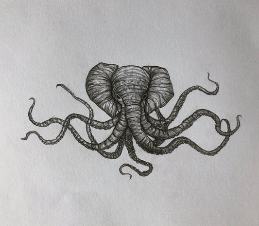 Pencil drawing “Tentaclephant“