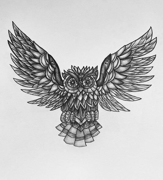 Pencil drawing „Owlsome“