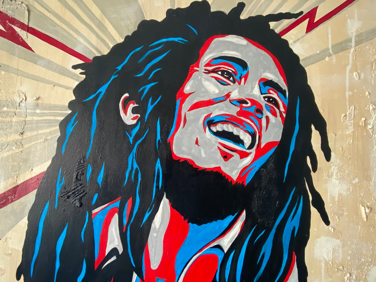 Acrylic Painting on Canvas "BOB MARLEY"