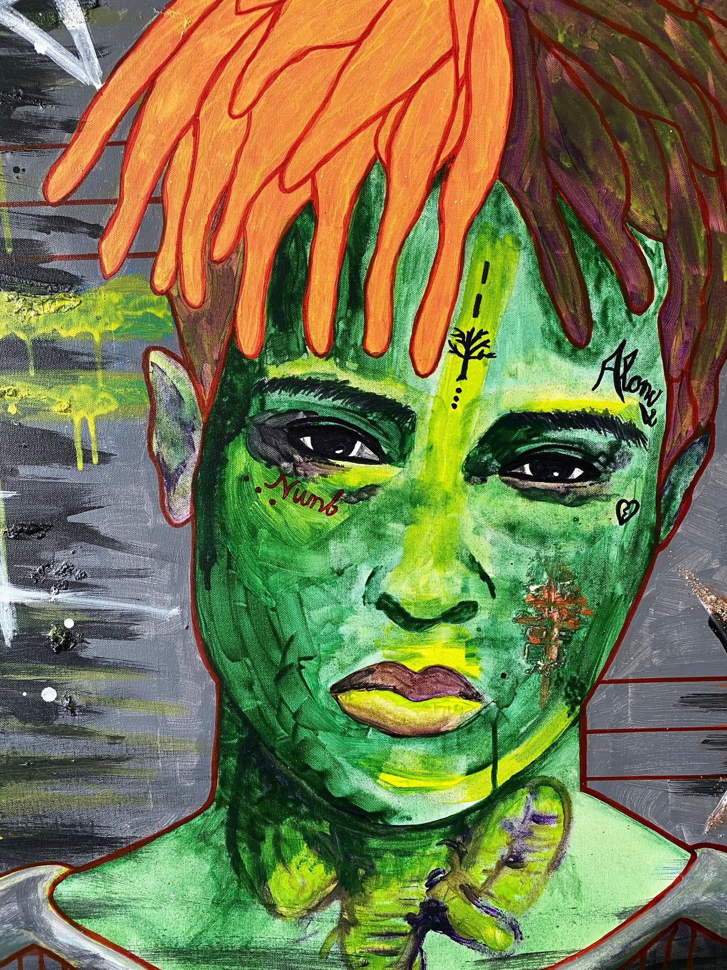 Acrylic Painting on Canvas "XXXTENTACION"