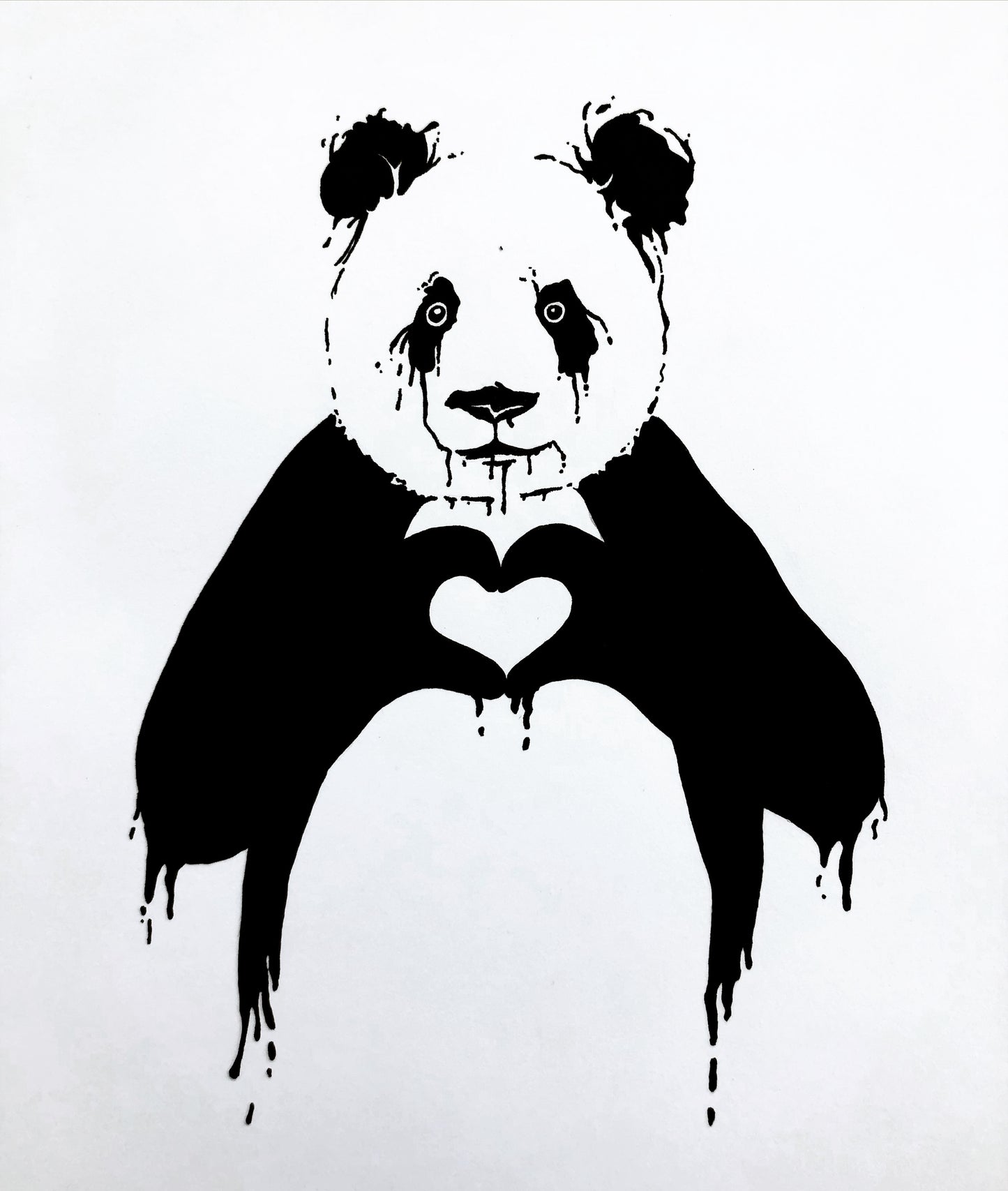 Pen drawing „LoveHeart Panda“