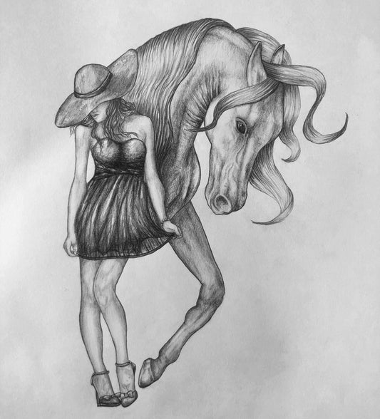 Pencil drawing „Ride it Girl“