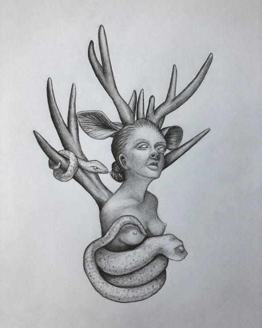 Pencil drawing „Goddess of Eden“