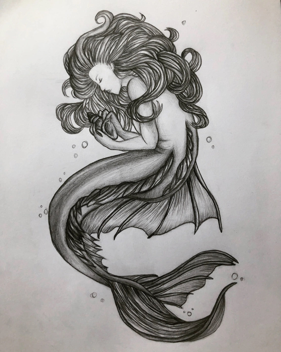 Pencil drawing „Mermaid“