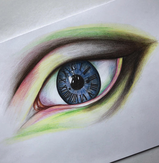 Colored pencil drawing „T(eye)m“