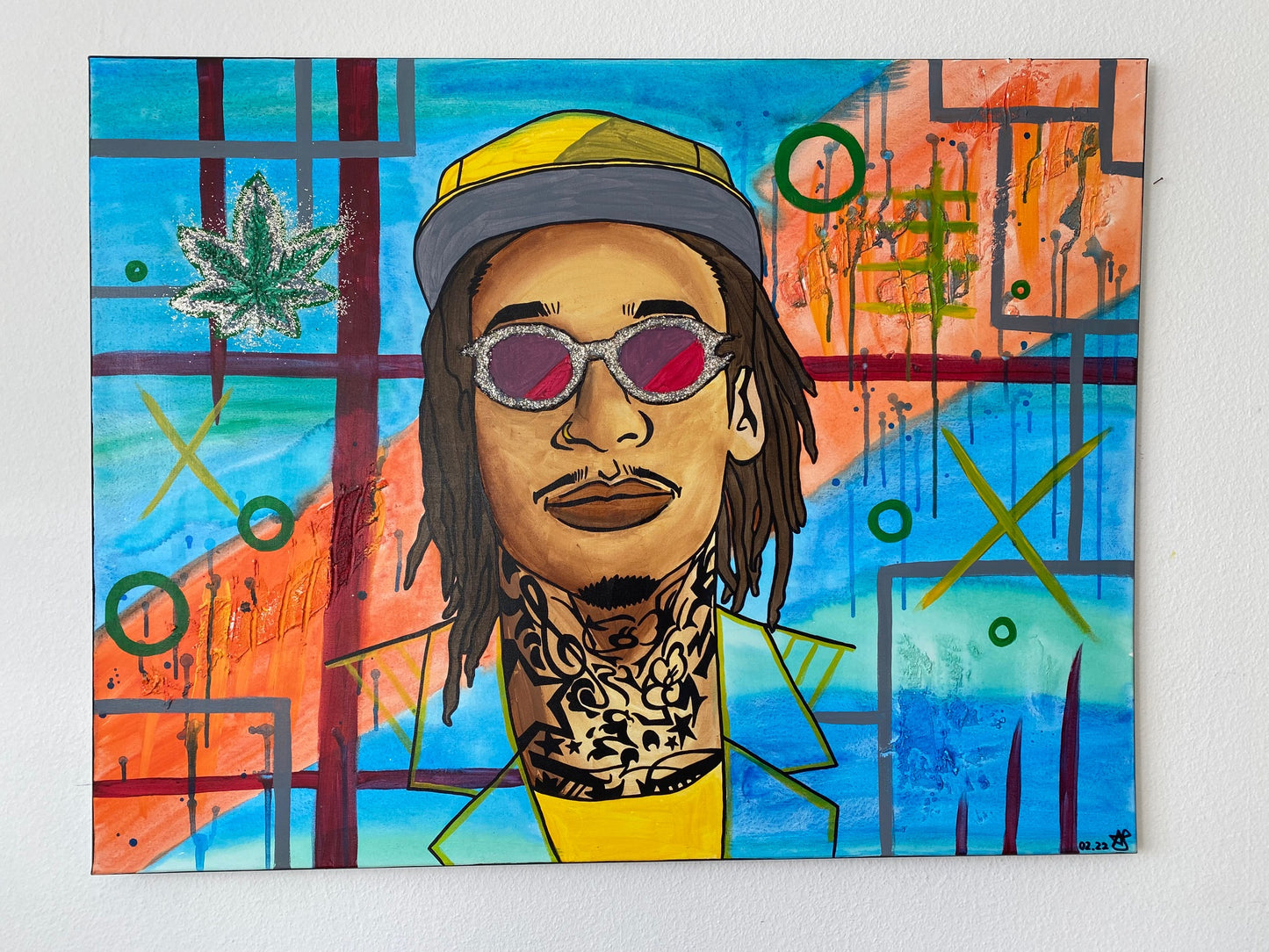 Acrylic Painting on Canvas "WIZ KHALIFA"